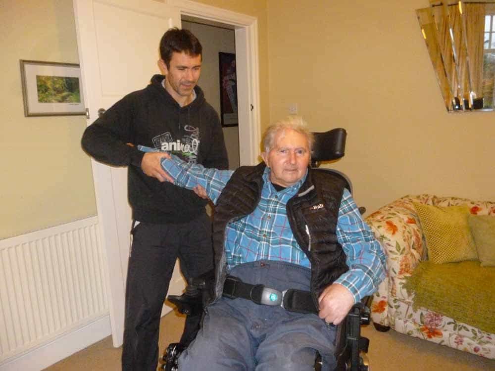 Andy Gamble performing physiotherapy on a client at Body Basics Fitness Studio in Kirkbymoorside, North Yorkshire
