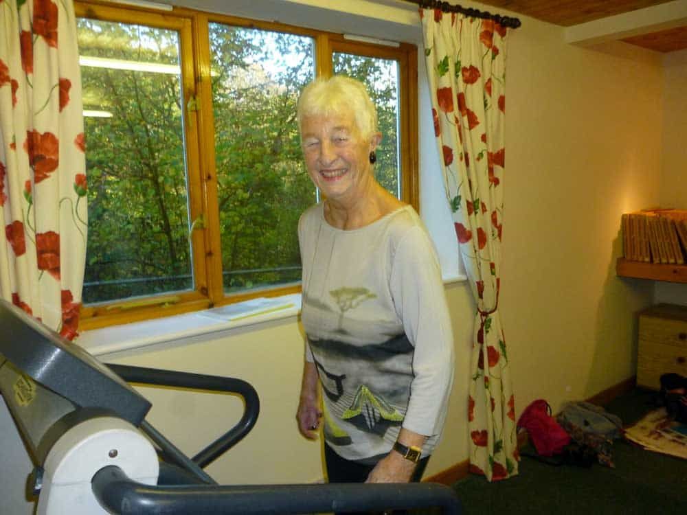 Lady on treadmill at Body Basics Fitness Studio in Kirkbymoorside, North Yorkshire