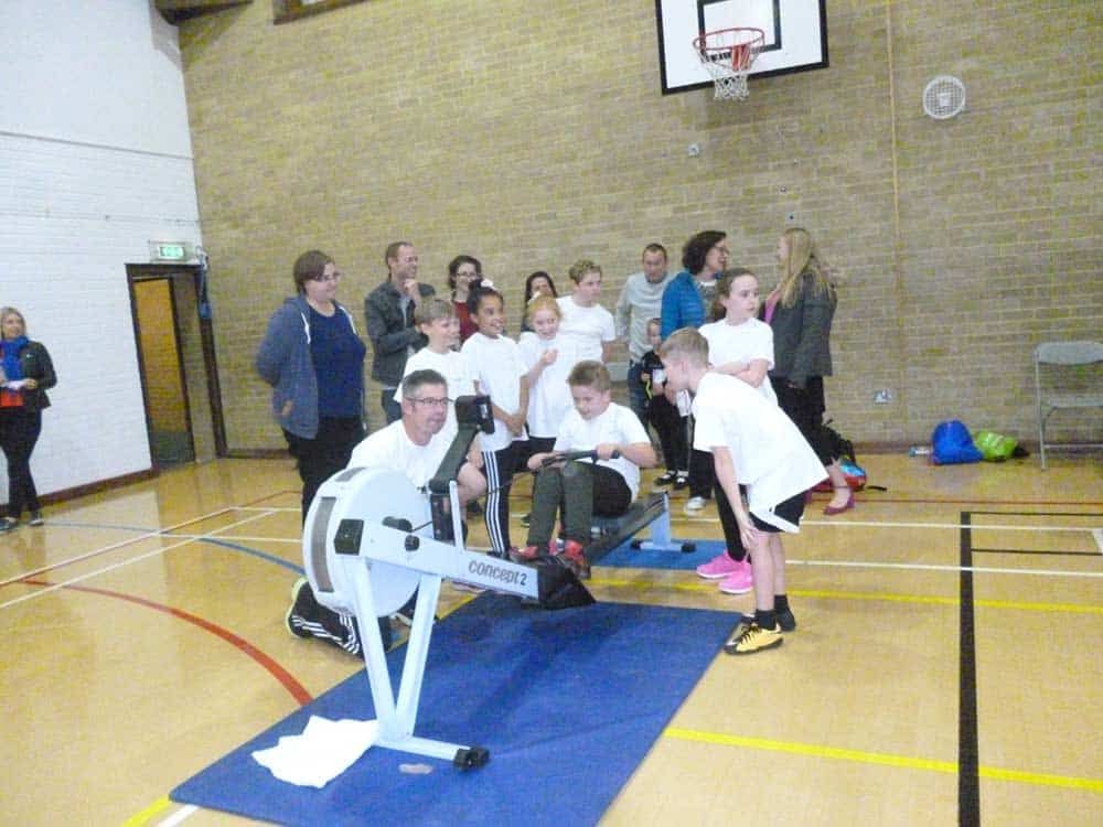 Children taking part in Super Schools sports day at Pickering Leisure Centre