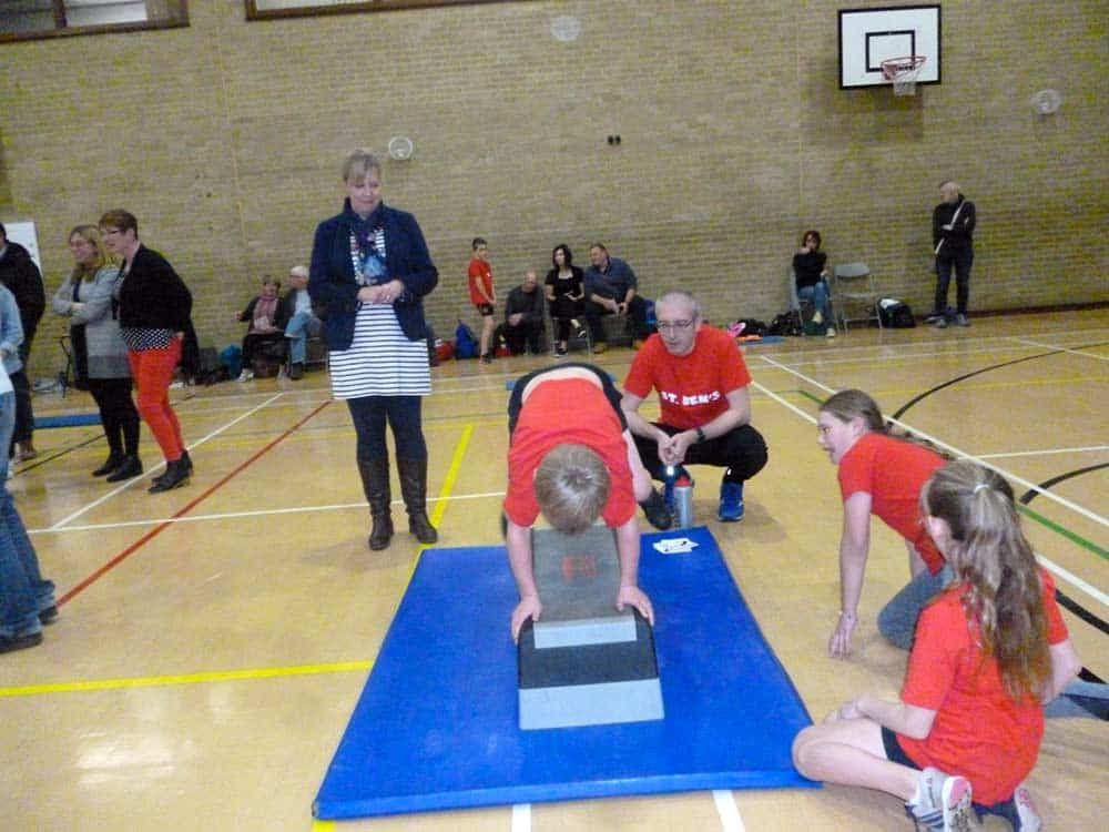 Children taking part in Super Schools sports day at Pickering Leisure Centre