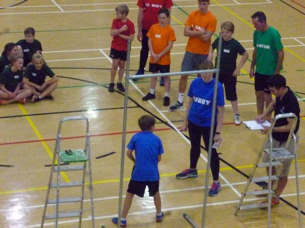Children taking part in Super Schools sports day at Pickering Leisure Centre