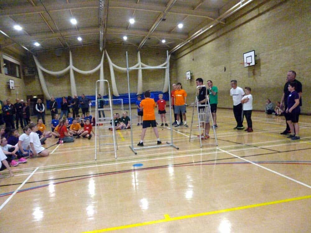 Children taking part in Super Schools sports day at Pickering Leisure Centre