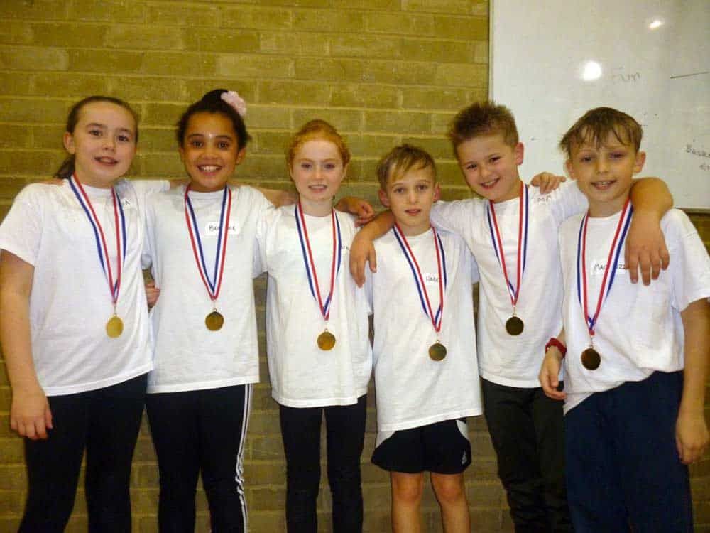 Children taking part in Super Schools sports day at Pickering Leisure Centre